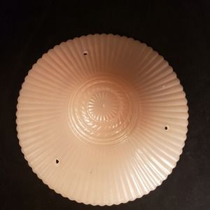 Vintage Art Deco Pink Glass Macbeth Evans Petalware Glass Ceiling Light Shade